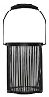 Metal lantern with inserted glass cylinder 7 1/2"H x 5 1/4"D