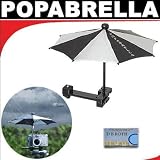 Popabrella Portable Compact Umbrella Protects Your Camera Or Camcorder Against Sun, Heat and Rain Damage For The Canon Powershot SD940 IS Digital Camera