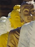 The 106 Pieces of Coloured Cemented Buddha Statue, Wat Pangbua, Samui Island (Koh Samui), Thailand Art Photographic Poster Print by Alain Evrard, 9x12