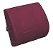 Duro-Med Contoured Memory Foam Lumbar Support Cushion with Strap, Burgundy