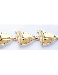 Gold Bracelet 3d Sailboat Link Bracelet High Polishvertical