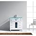 Virtu MS-32-FG-WH Vincente Single Bathroom Vanity Cabinet in, 32", White