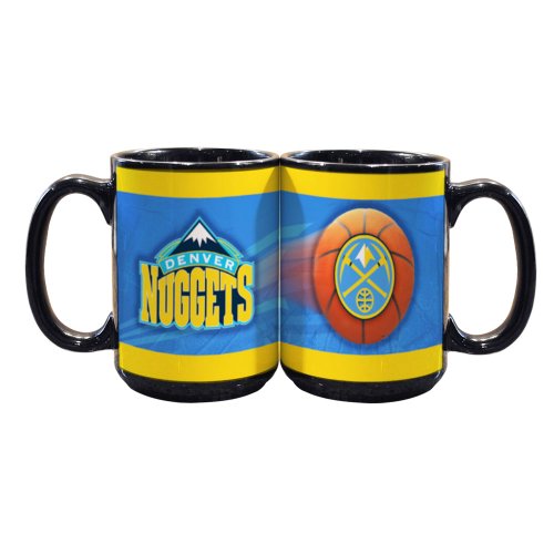 NBA Denver Nuggets 2 Pack 15oz Black SportsBall Mug