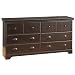 Mountain Lodge 6-Drawer Dresser - Ebony