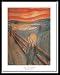 Edvard Munch Scream Color Art Gold Wood-Mounted Poster Print - 22