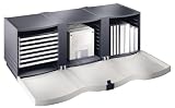 Fellowes CD/Multi-Media - Storage CD cabinet - capacity: 30 CD, 32 diskettes, 30 DVD - graphite, platinum
