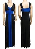 Grecian Black & Blue Evening Maxi Dress(1050) Available In 4 Lengths