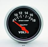 Auto Meter | 3391 2 1/16 Sport-Comp - Voltmeter Gauge - Electric - 8-18 Volts