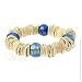 MILLE LUCCI: *BINGLE BANGLE MURANO SEA BLUE & GOLD VERMEIL BRACELET*