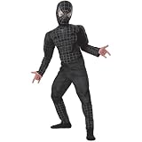 Child's Black Spiderman Costume (Size:Medium 7-8)