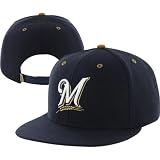 Milwaukee Brewers '47 Brand Navy Oath Adjustable Snapback Flat Brim Hat