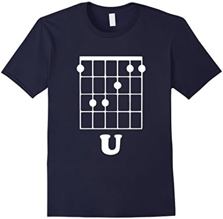 Men's Funny Guitar Shirt - F Chord Funny Guitar T-shirt 2XL Navy