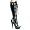 black stretch patent w/zipper