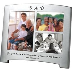"DAD" Pewter Multi Picture Photo Frame