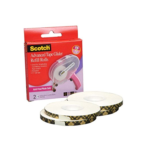Scotch 085-RAF 1/4-Inch by 36-Yard Acid Free ATG Advanced Tape Glider Refill Rolls, 2 Rolls per Box(2Pack )