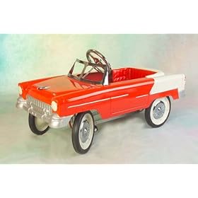 1955 classic pedal car red and beige by HomeLifeShopping