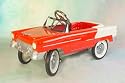 1955 classic pedal car red & beige