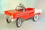 1955 classic pedal car red & beige