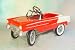 55 Classic Convertible Pedal Car: Red and Beige
