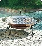 Solid Copper Fire Pit with Legs – 30″