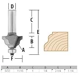 Makita 733125-6A Router Bit Wavy Edge, 2 Flute, 1/4-Inch SH, C.T.