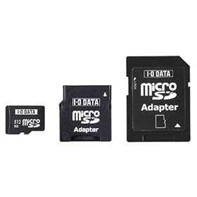 I-O DATA microSD�J�[�h 1GB SD&miniSD�A�_�v�^�[�t SDMC-1G/A