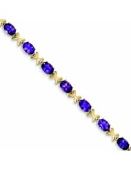 Genuine 14K Yellow Gold 7X5mm Oval Amethyst Bracelet 8 Grams Of Gold 100% Satisfaction Guaranteed.
