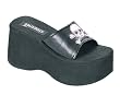 3 1/2 Inch Wedge Platform Sandals Gothic Shoes Skull Crossbones