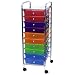 Rolling 10-Drawer Craft Organizer Cart - Multicolor