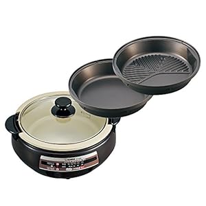 象印 グリルなべ 【土鍋風なべ&すき焼きなべ&溝つき焼肉プレート】EP-PW30-TA