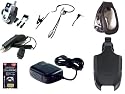 All Accessories for Your Lg CG225 CG-225 Phone (Includes: Rapid Car Charger, Travel Home Charger, Leather Case, Belt Clip Holster, Boom Mic, Antenna Booster, & Car Vent Mount Phone Holder)