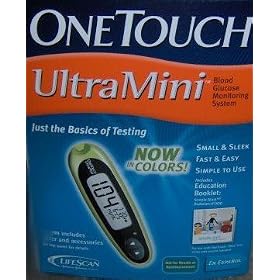 OneTouch UltraMini Blood Glucose Monitoring System, LIME GREEN GLOW color, Kit Includes UltraMini Meter and Batteries, Lancing Device, Ultra Control Solution, 10 UltraSoft Lancets, AST Clear Cap for Testing Forearm or Palm, Mini Carrying Case, Logbook, Owner's Booklet and Quick Start Guide