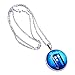 Blue Tardis Silver Tone Cabochon Pendant Necklace TV Inspired