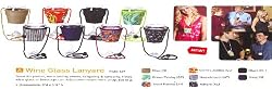 Pack of 4 Party Time Wine Glass & Beverage Holder Necklaces - Jewel Paisley