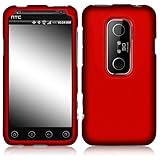 OEM Original Red Lazer Sof Gel Case + Clear LCD Screen Protector for HTC Sp ....