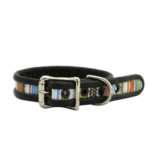 Lucky Boy Striped Dog Collar - Large (18-22 x 1W)