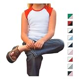 LAT - Girls Combed Ringspun Cotton Baby Rib Raglan Tank (2631)