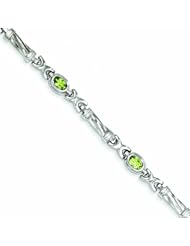 Genuine 14K Yellow Gold White Gold 2.00Pe Peridot Bracelet 7 Grams Of Gold 100% Satisfaction Guaranteed.