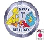18" Sesame Street Happy 1st Birthday Mylar Balloon