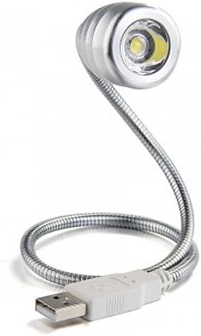 USB Stainless Steel LED Book Light Flexible Reading Lamp for Notebook Laptop PC Computer