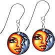 Handcrafted Celestial Sun and Moon Earrings