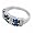 Sapphire Simulated Diamond CZ Silver Ring Size 10