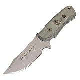 Tops Knives - Shadow Hunter, Black Linen Micarta Handle, Plain