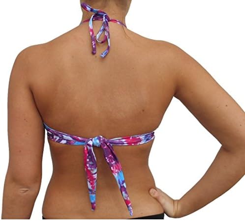 Love the Journey Jane 2 in 1 Sheared Halter Bikini Top (X-Small, Feather Dye)