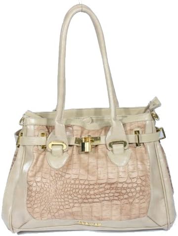 Designer Inspired London Office Tote Croc Accent - Colors Available