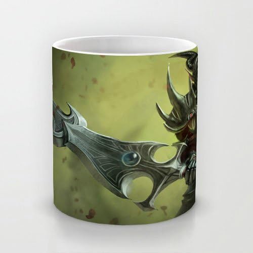 Beautiful and Elephant White 11 oz Classic White Ceramic Mugs Design with League Of Legends Darkforge Jarvan League Wallpaper Coffee Mugs/Tea Mugs/Drink Cups - Dishwasher and Microwave Safe