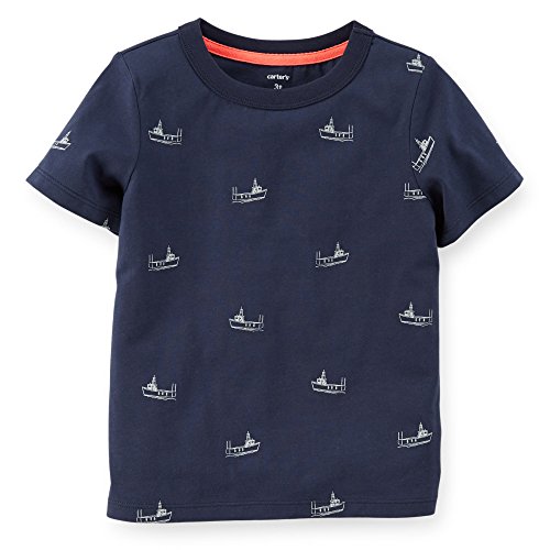 Carter's Boy's Navy S/S Nautical Print Tee