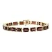 10k Yellow Gold Emerald Cut Garnet Bracelet, 7\