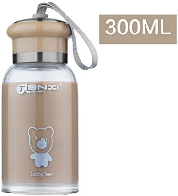 TIANXI Stylish Portable Real Borosilicate Glass Water Bottle Outdoor Travel Insulated Tumblers Milk Coffie Bottles School Bottle Coffee 300ML