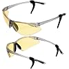 NEW! REACTOR - Photochromic Safety Glasses UV400 Z87.1 OSHA Compliant - Transitions From High Contrast Yellow to Dark Green